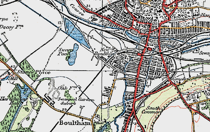 Old map of New Boultham in 1923