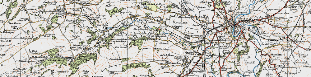 Old map of Alum Waters in 1925