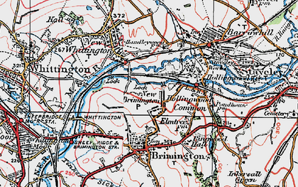 Old map of New Brimington in 1923