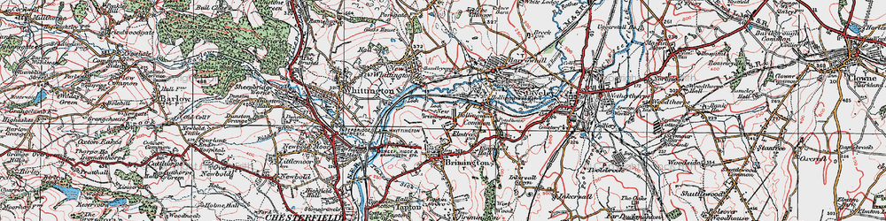 Old map of New Brimington in 1923