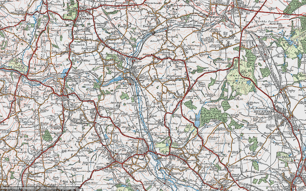 Old Map of New Brinsley, 1921 in 1921