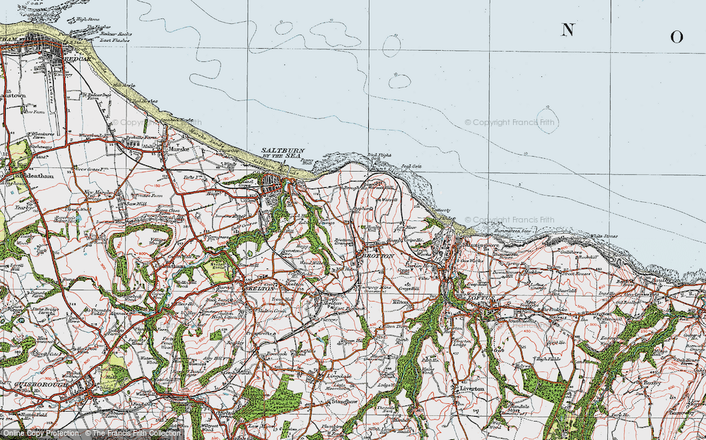 Old Map of New Brotton, 1925 in 1925