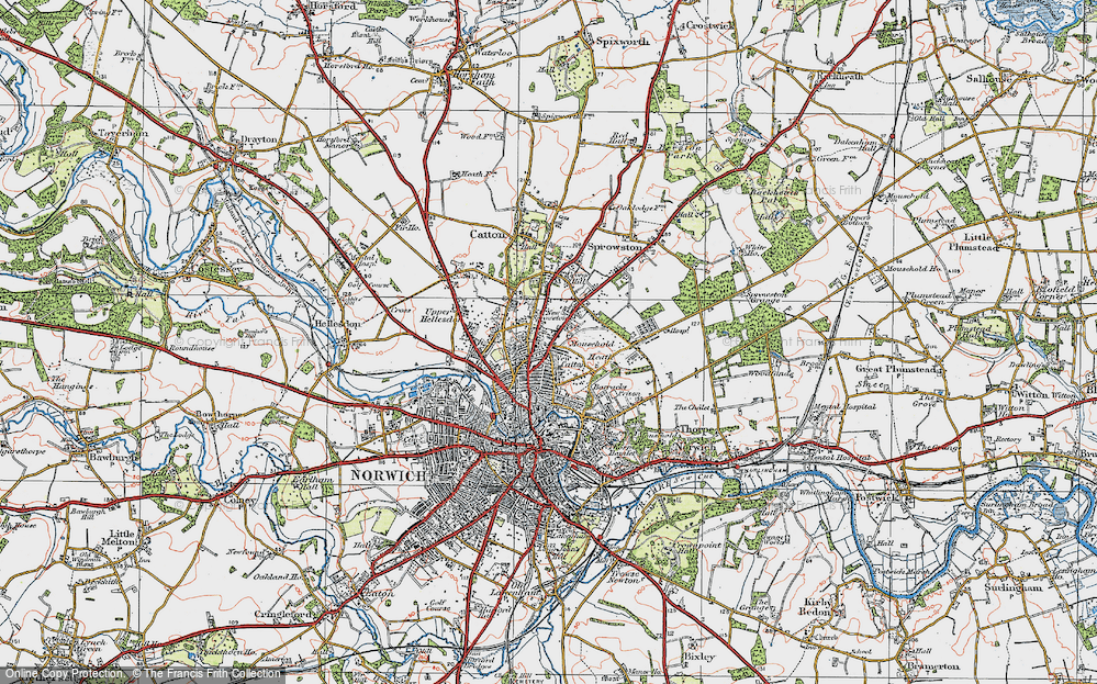 Old Map of New Catton, 1922 in 1922