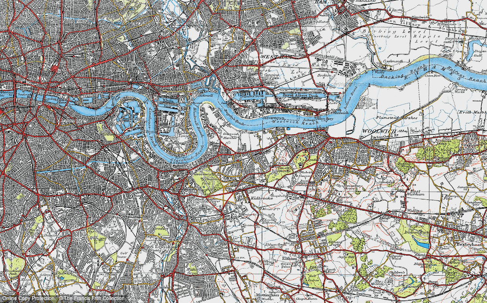 Old Map of New Charlton, 1920 in 1920