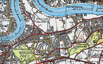 Old map of New Charlton in 1920