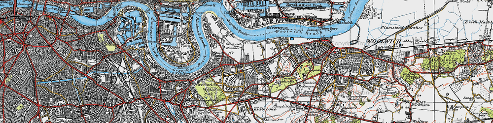 Old map of New Charlton in 1920