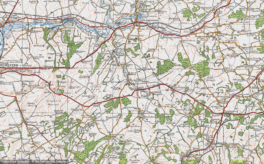 Old Map of New Cheriton, 1919 in 1919