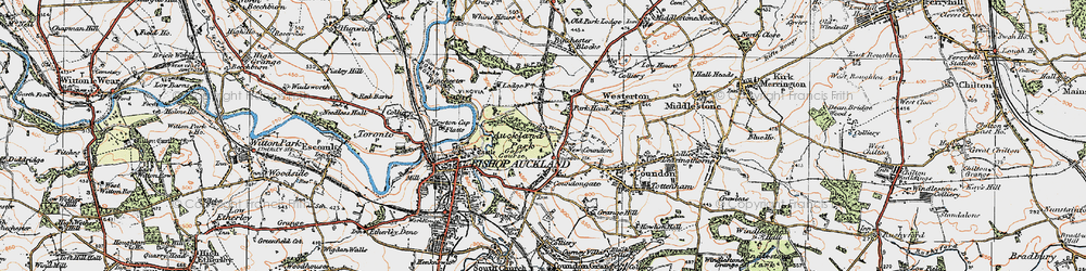 Old map of New Coundon in 1925