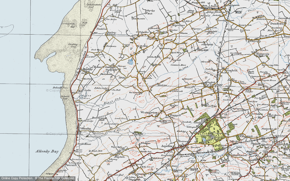 Old Map of New Cowper, 1925 in 1925