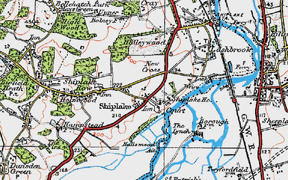 Old map of New Cross in 1919