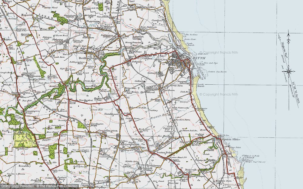 Old Map of New Delaval, 1925 in 1925