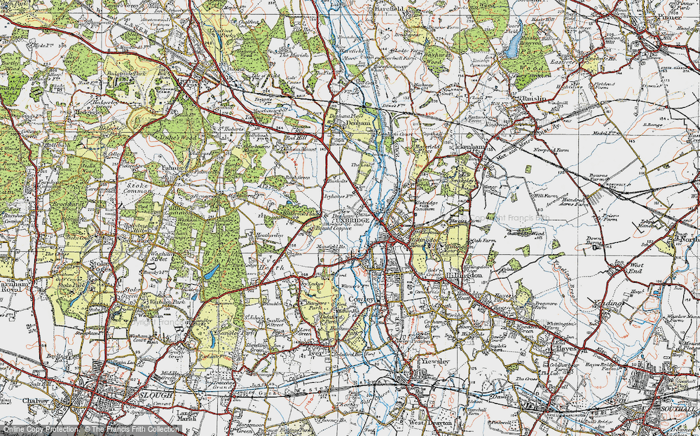 Old Map of New Denham, 1920 in 1920
