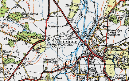 Old map of New Denham in 1920