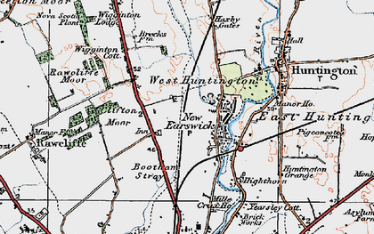 Old map of New Earswick in 1924