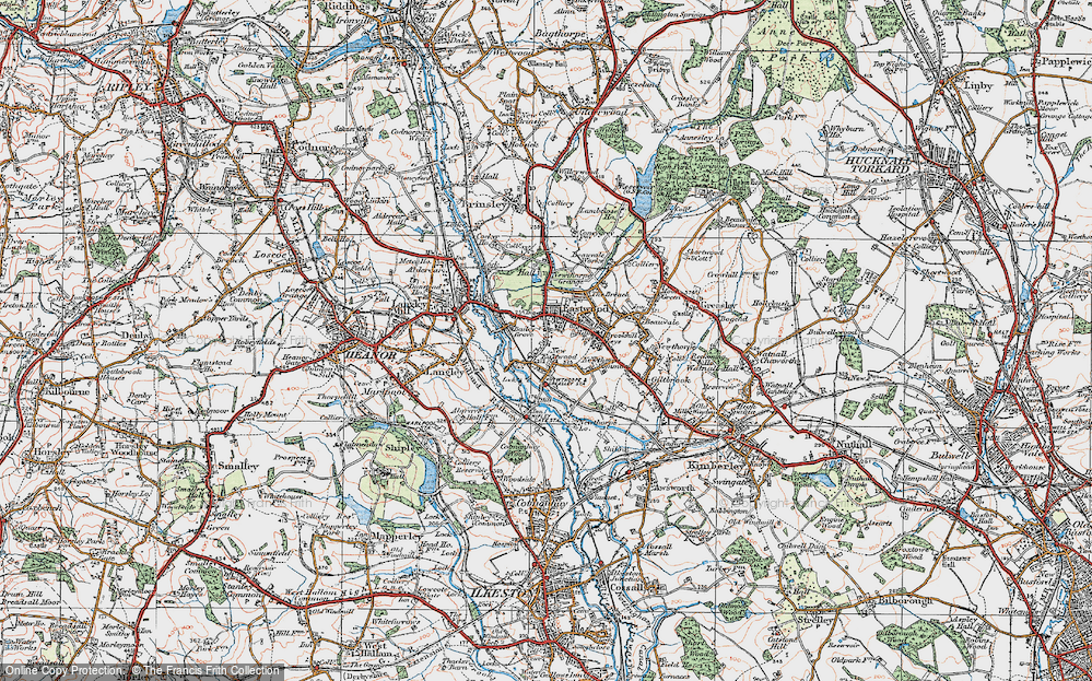 Old Map of New Eastwood, 1921 in 1921