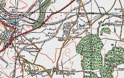Old map of New Edlington in 1923
