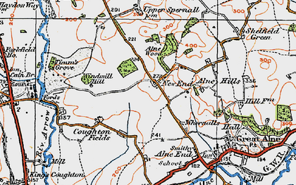Old map of New End in 1919