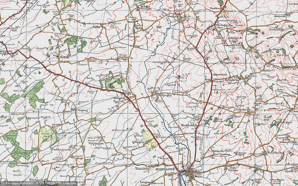 Old Map of New End, 1923 in 1923