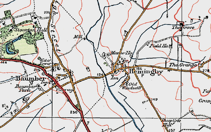 Old map of New End in 1923