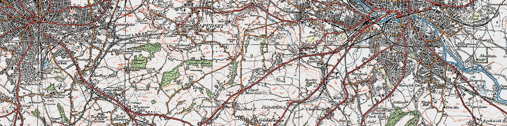 Old map of New Farnley in 1925