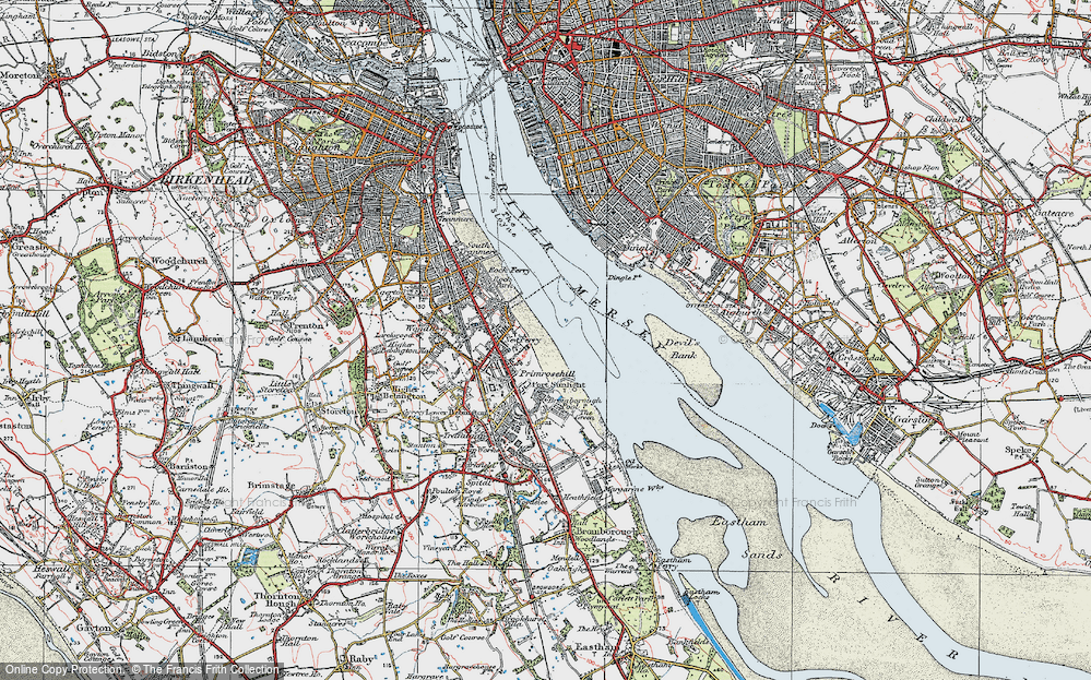 Old Map of New Ferry, 1924 in 1924