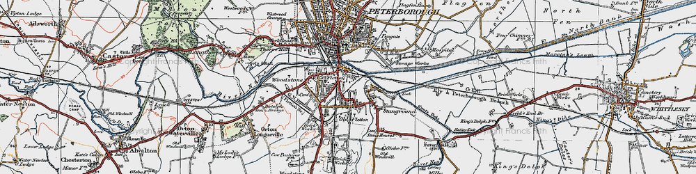 Old map of New Fletton in 1922