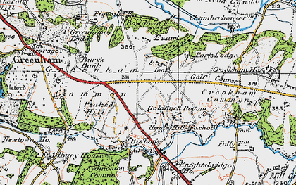 Old map of New Greenham Park in 1919