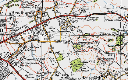 Old map of Shotover Hill in 1919