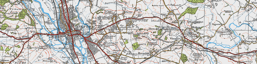 Old map of Shotover Hill in 1919