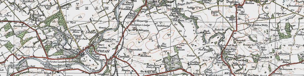 Old map of New Heaton in 1926