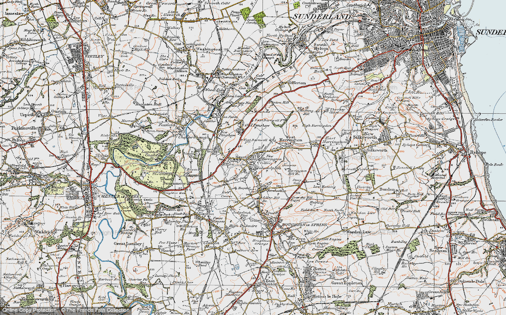Old Map of New Herrington, 1925 in 1925