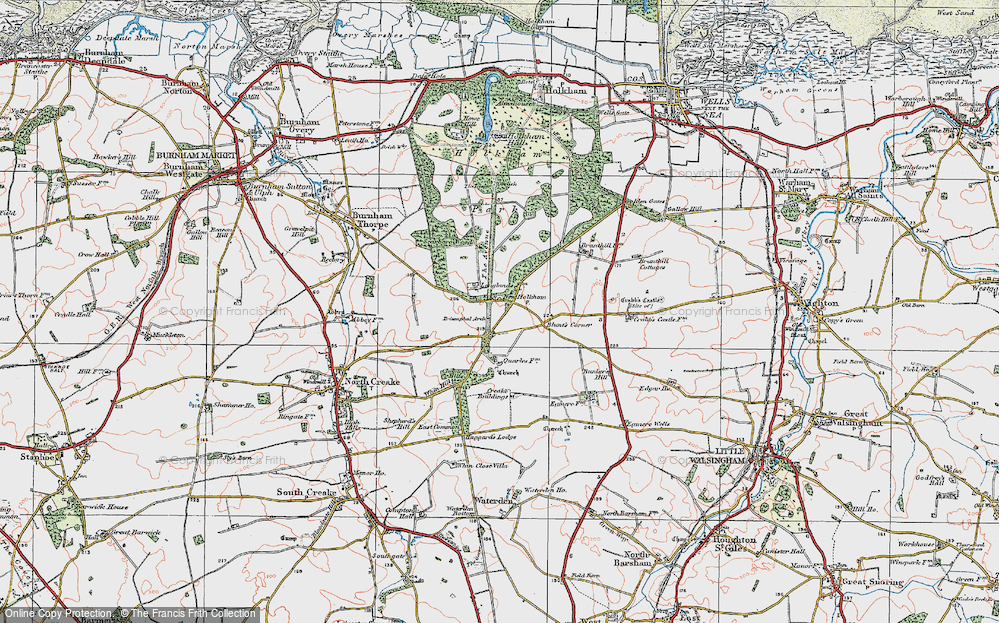 Old Map of Historic Map covering Branthill Cotts in 1921