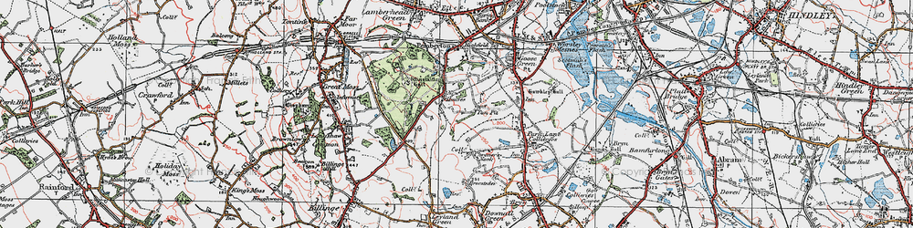 Old map of New Houses in 1924