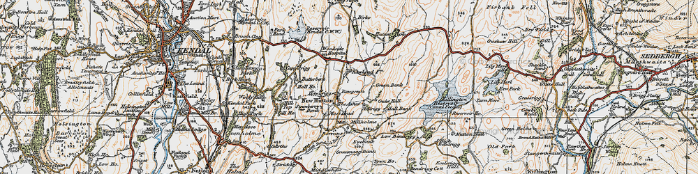 Old map of Butterbent in 1925
