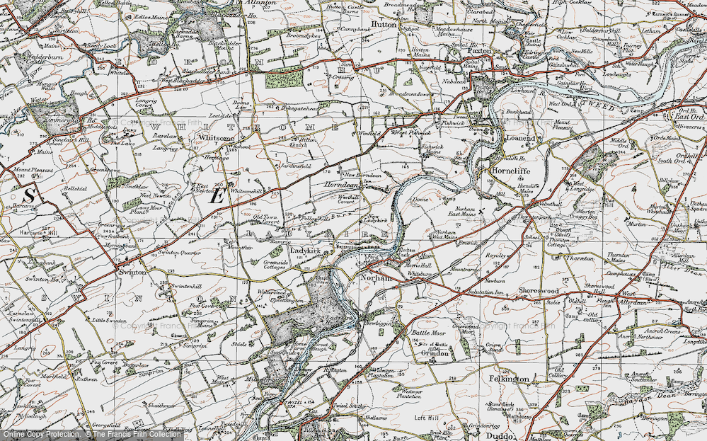 Old Map of New Ladykirk, 1926 in 1926
