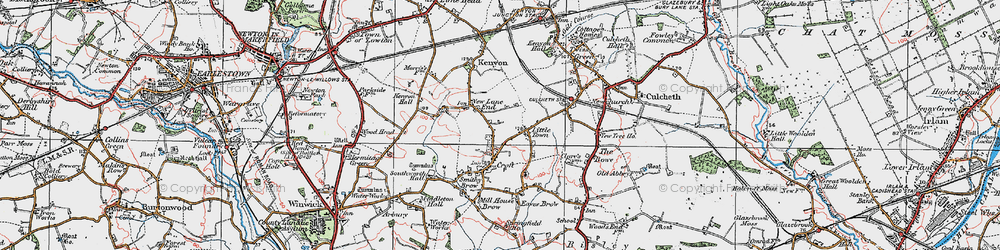 Old map of New Lane End in 1924