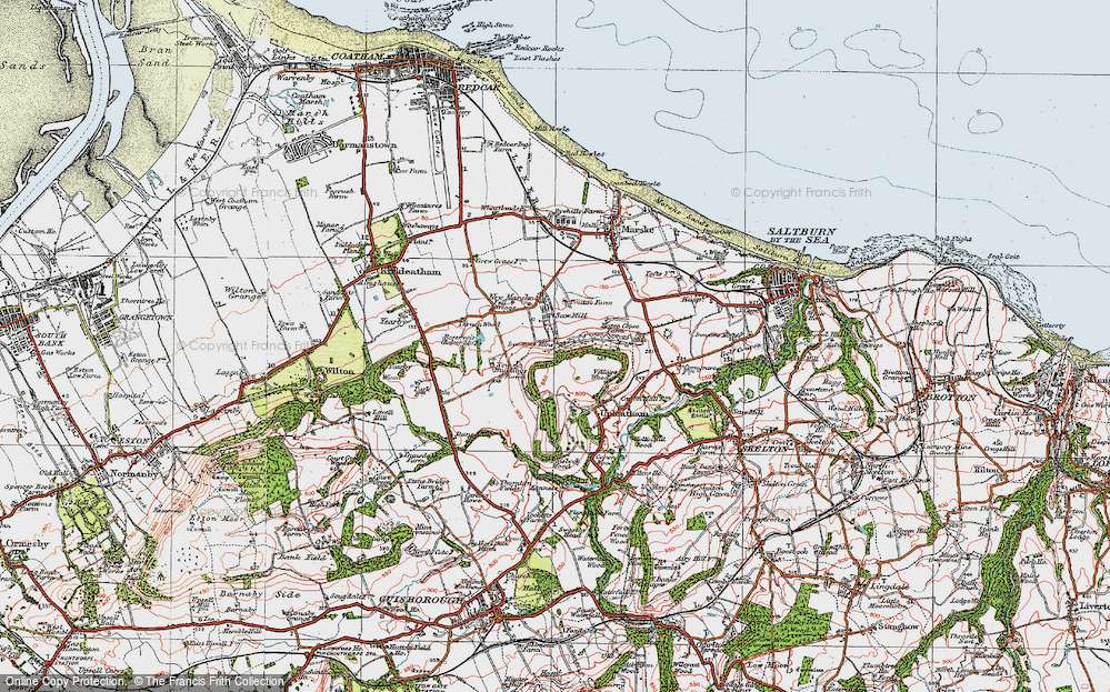 Old Map of New Marske, 1925 in 1925