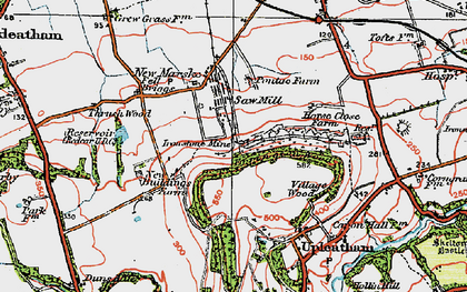 Old map of New Marske in 1925