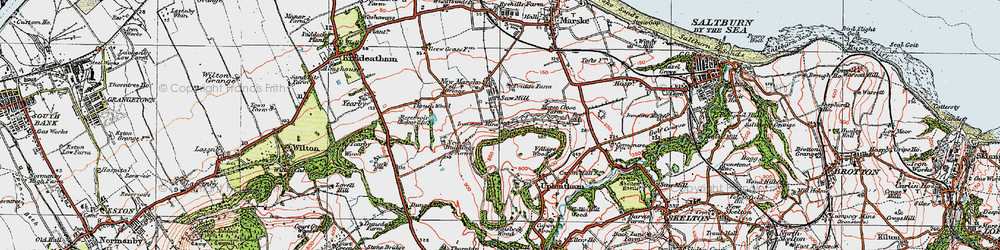 Old map of New Marske in 1925