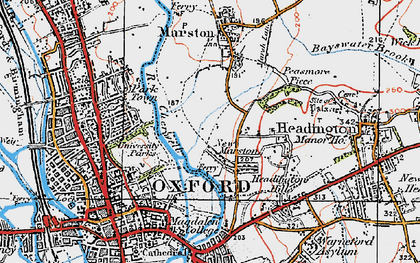 Old map of New Marston in 1919
