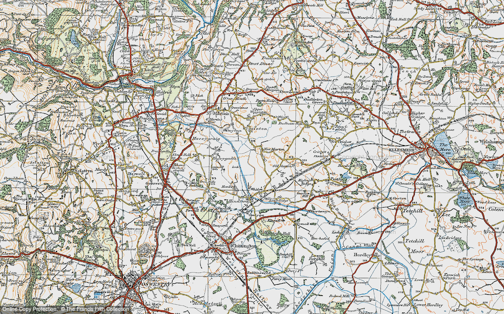 Old Map of New Marton, 1921 in 1921