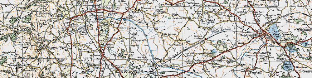 Old map of New Marton in 1921