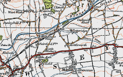 Old map of New Mill in 1919