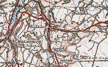 Old map of New Mill in 1924