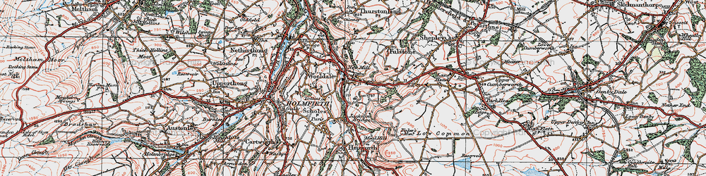 Old map of New Mill in 1924