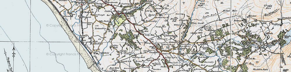 Old map of New Mill in 1925