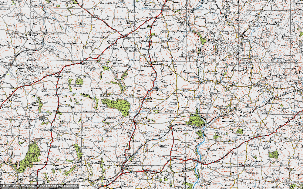 Old Map of New Mills, 1919 in 1919