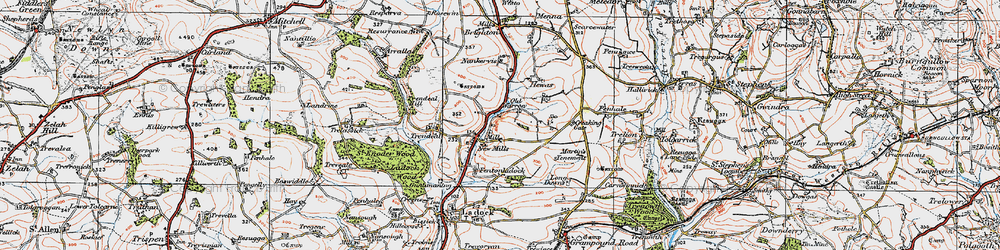 Old map of New Mills in 1919