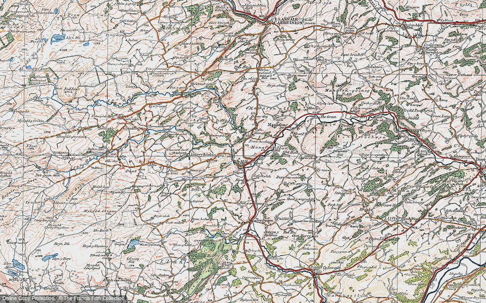 Old Map of Historic Map covering Belan-deg in 1921