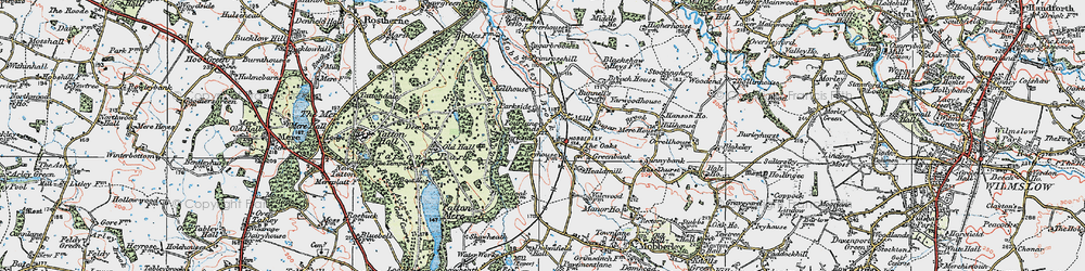 Old map of Yarwood Ho in 1923